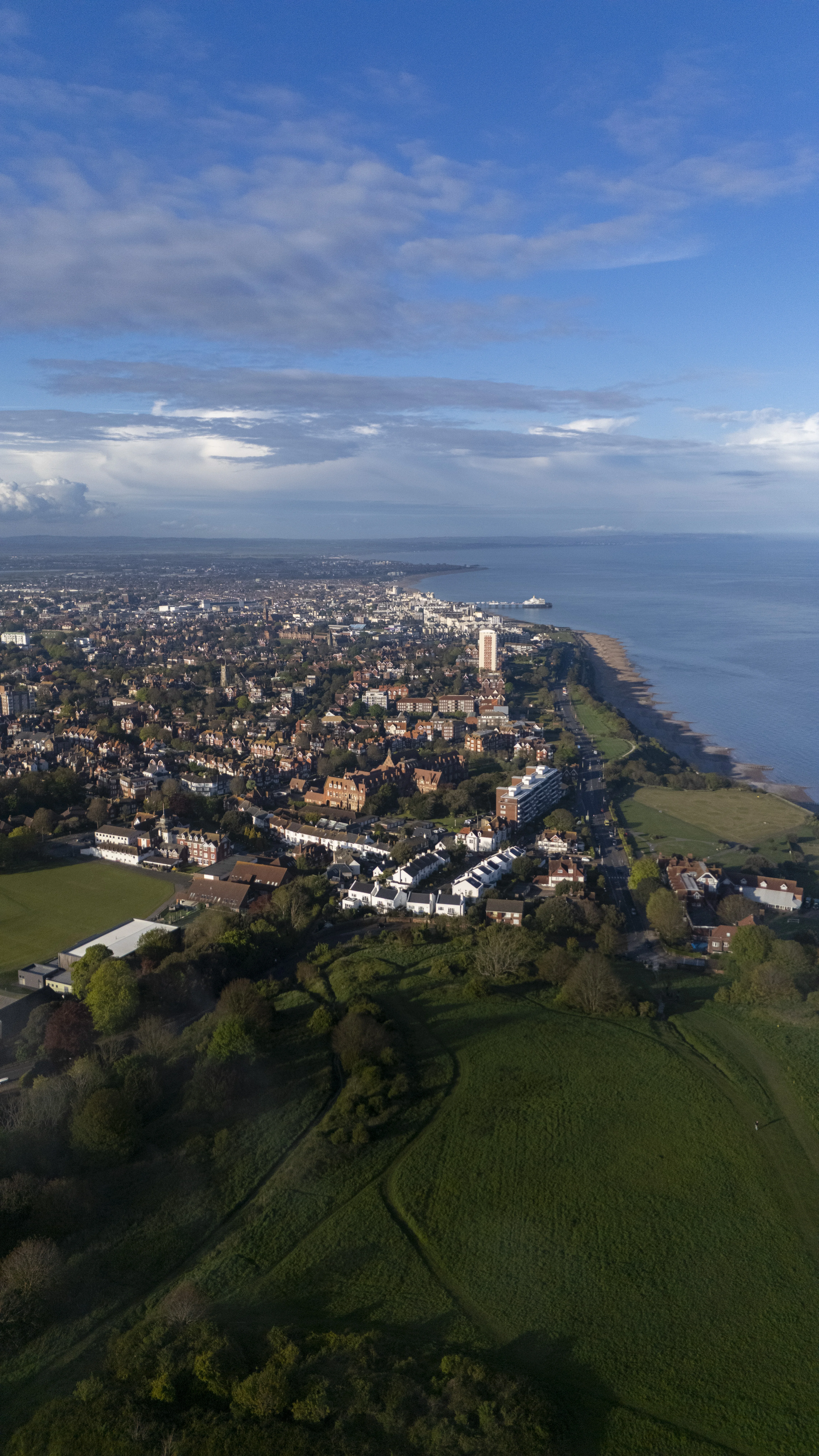 Birds eye view of Eastbourne Town